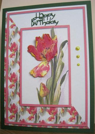 Orange Flower Card Front by Marion Evans