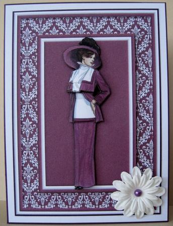 Vintage Lady 8 Quick Card by Marion Evans