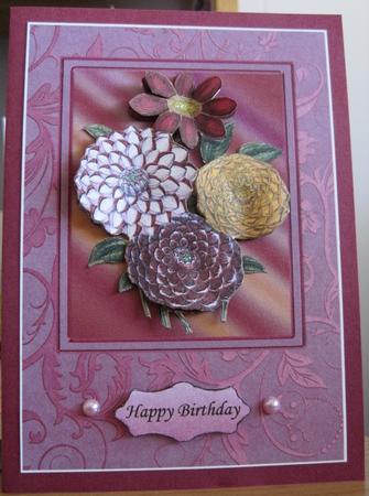 Floral in Plums by Marion Evans