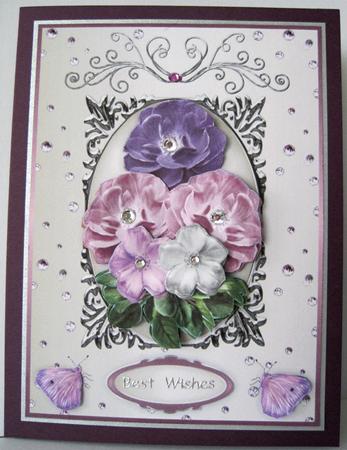 Perfect Posy - A5 Card Front with Step by Step by Marion Evans