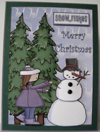 Snowflakes and Snowman by Marion Evans