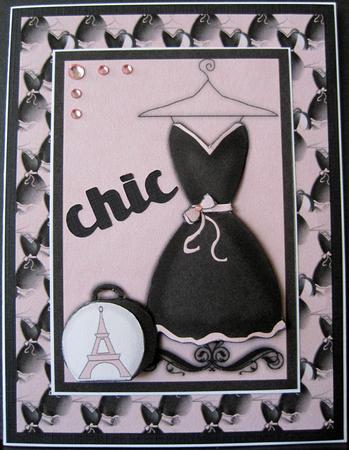Pink and Black Dress by Marion Evans