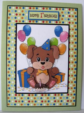 Teddys Birthday Cake by Marion Evans