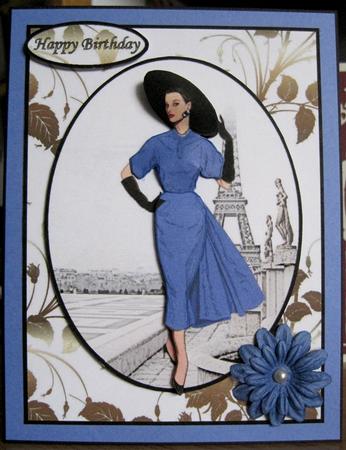 Blue Lady in Paris by Marion Evans