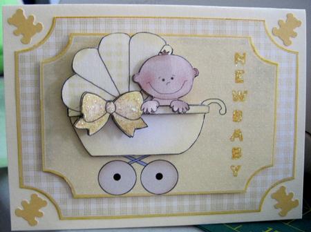 New Baby Quick Card by Marion Evans