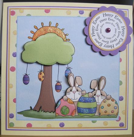 Peek-a-boo Easter Bunnies by Marion Evans
