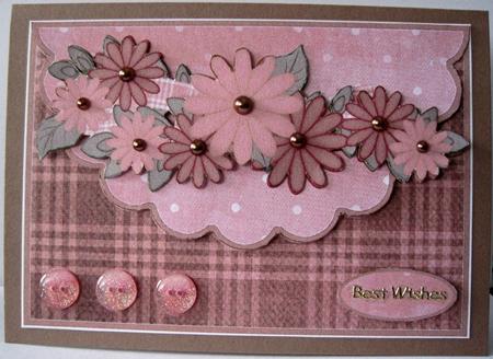 Peach and Coffee Florals by Marion Evans