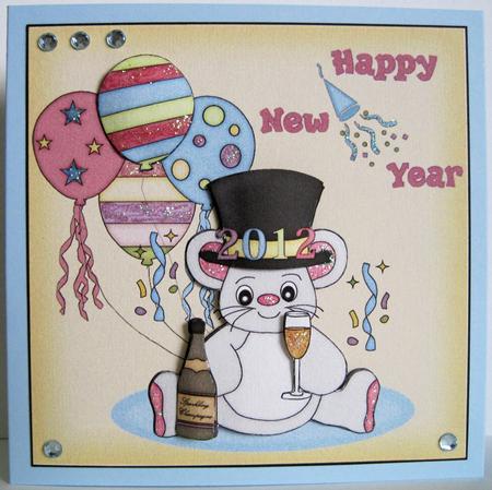 Little Mouse New Year Reveller by Marion Evans