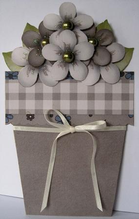 Country Charm 4 - Flowerpot Card by Marion Evans