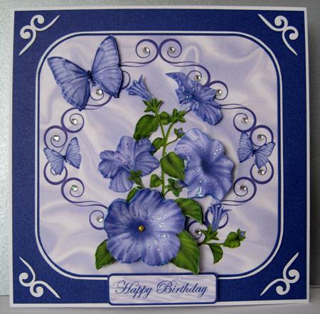 Blue Petunias by Marion Evans
