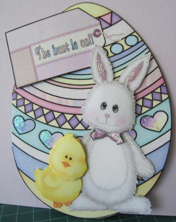 The Hunt is On! - Shaped Easter Egg by Marion Evans