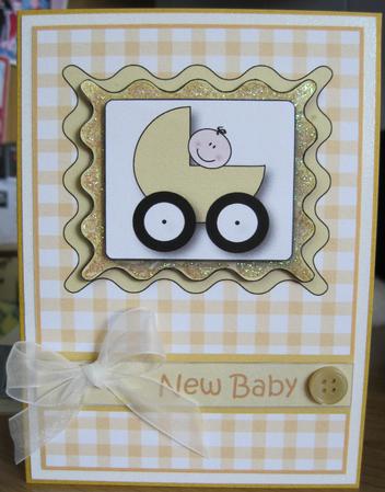 New Baby Quick Card Front by Marion Evans