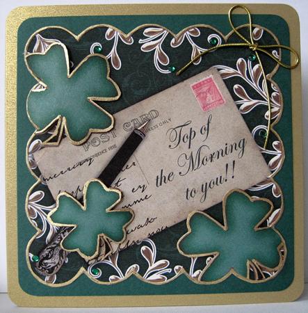 Clover Top of the Morning to You 8in Decoupage Topper by Marion Evans