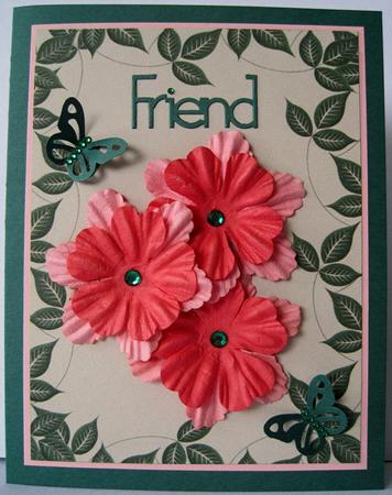 Green Leaves Border Backing Paper by Marion Evans