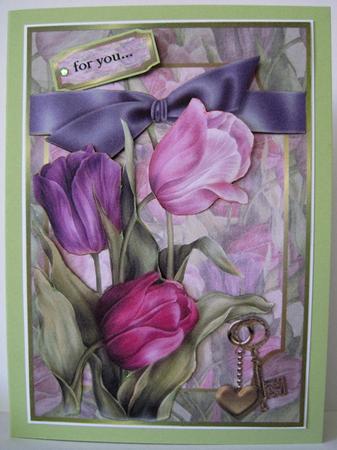Vintage Tulips in Purple -  by Marion Evans