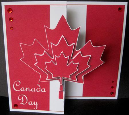 Canada Day Fold Back with Decoupage by Marion Evans