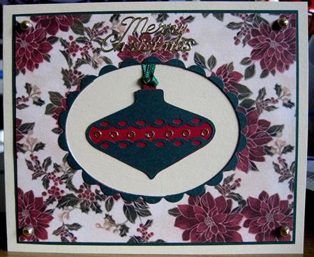Poinsettia and Holly Paper by Marion Evans