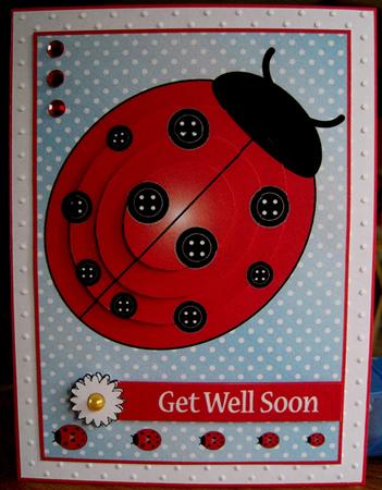 Buttons Ladybird Get Well by Marion Evans