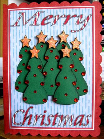 Christmas Trees Decoupage by Marion Evans