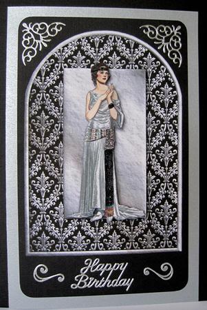 Lady in Silver Rounded Quick Card by Marion Evans
