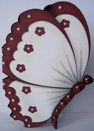 Fancy Butterfly Shaped Card by Marion Evans