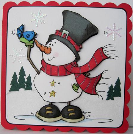 Crafty Bob's Sassy Cheryl Single: Snowey & His Bluebird by Marion Evans