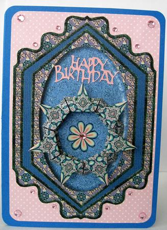 Tea Bag Tiles & Topper - Peach & Sapphire by Marion Evans