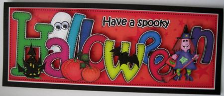 Large Dl Fun Halloween Quick Card 3D Decoupage by Marion Evans