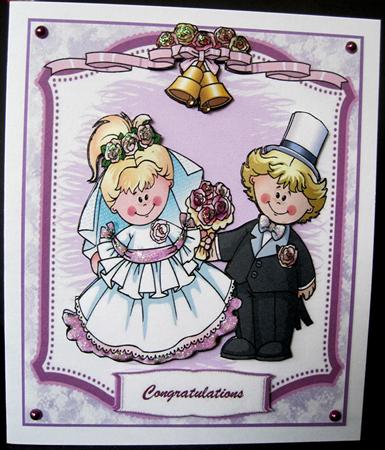 Cute Bride and Groom by Marion Evans