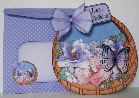 3D Summer Flowers & Butterflies Rocking Baskets by Marion Evans