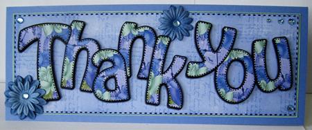 Large Dl Thank You Card & 3D Decoupage by Marion Evans