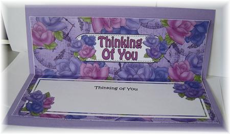 Thinking of You Roses Matching Large Dl Insert by Marion Evans