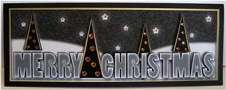 Merry Christmas with Trees Large Dl 2 by Marion Evans