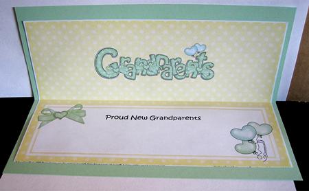 New Baby Grandparents Matching Large Dl Insert by Marion Evans