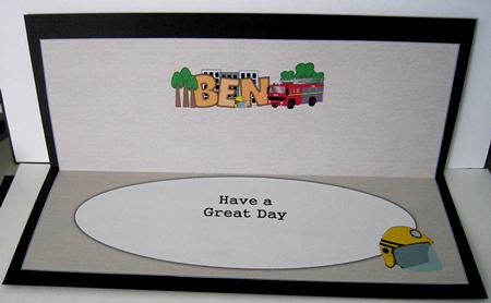 Fire Engine Ben Large Dl Insert by Marion Evans