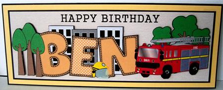 Fire Engine Ben Large Dl by Marion Evans