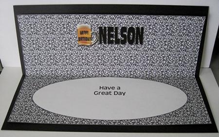 Happy Birthday Nelson Large Dl Insert by Marion Evans