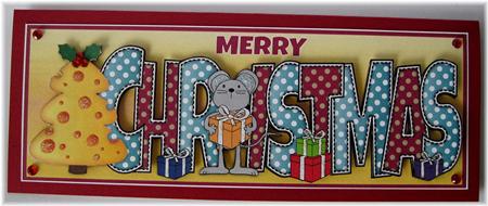 Christmas Mouse Large Dl by Marion Evans