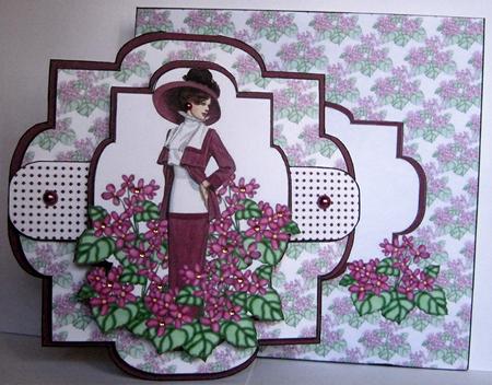 Shaped Layered Card - 1911 Visiting Dress by Marion Evans