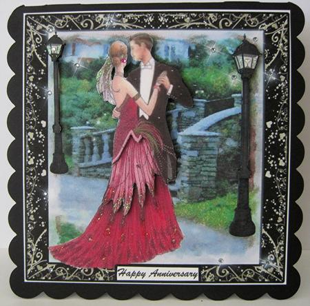 Dancing the Night Away Topper with Decoupage by Marion Evans