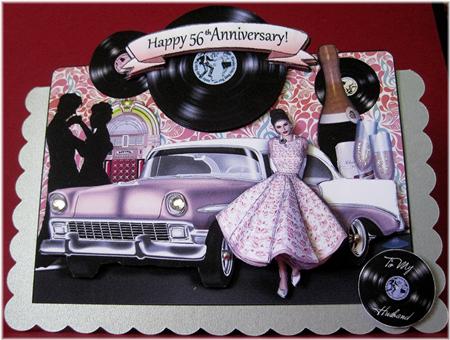 Oldies Anniversary Peach Topper 2 by Marion Evans