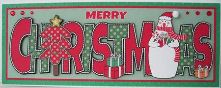 Snowman with Presents Christmas Large Dl by Marion Evans