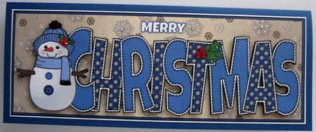 Cute Snowman Christmas Large Dl 2 by Marion Evans