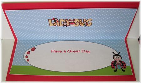 Cute Ladybirds Ladybug Large Dl Insert by Marion Evans