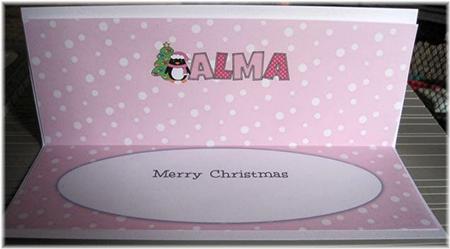 Eddie the Penguin Alma Large Dl Insert by Marion Evans
