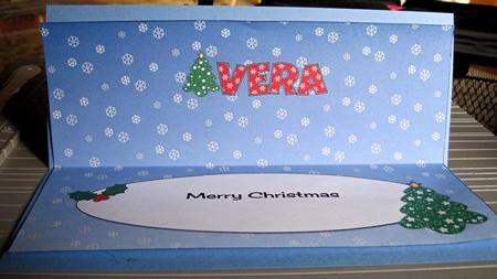 Christmas Tree Vera Large Dl Insert by Marion Evans