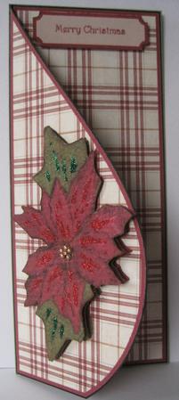 Poinsettia Teardrop Card by Marion Evans