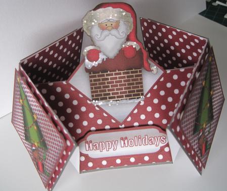 Santa Got Stuck Up the Chimney Double Diamond Fold by Marion Evans