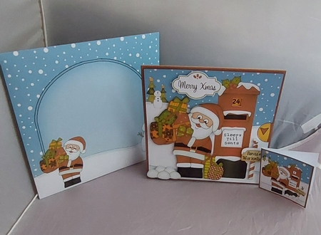 3D Animated Sleeps Till Santa Christmas Postbox Countdown Card Kit - Santa has lots of Presents by Marion Harding