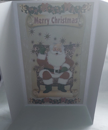 Santa in His Chair, Gatefold by Marion Harding